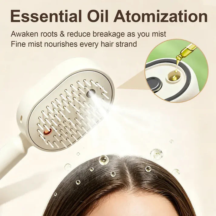 ICONIC™ 4-in-1 Electric Hair Straightener Massage Keratin Brush