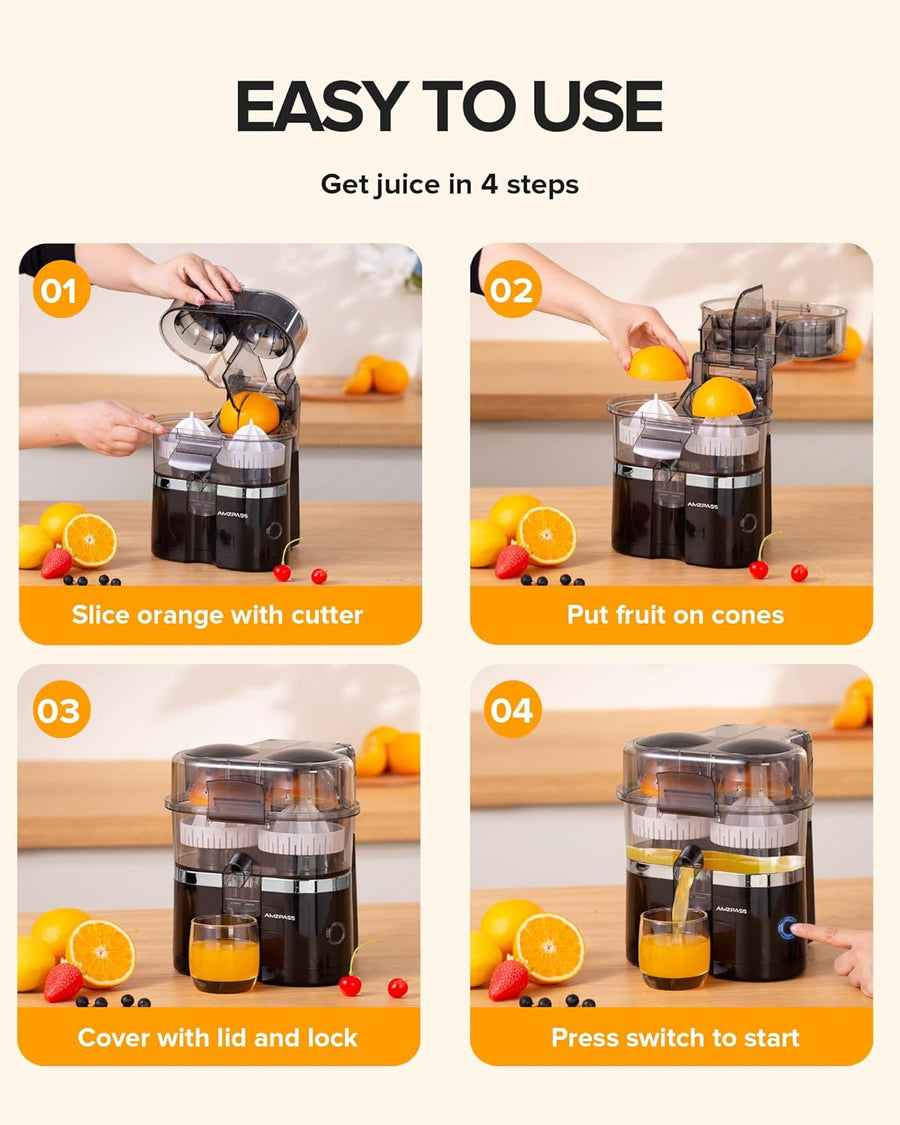 Amzpass™ Automatic Dual Head 1100W Electric Juicer