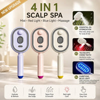 Thumbnail for ICONIC™ 4-in-1 Electric Hair Straightener Massage Keratin Brush